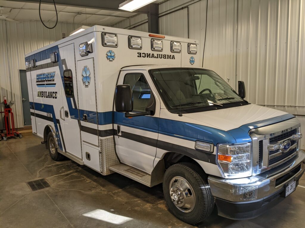 A Humboldt ambulance in November 2022. (John Hult/South Dakota Searchlight)