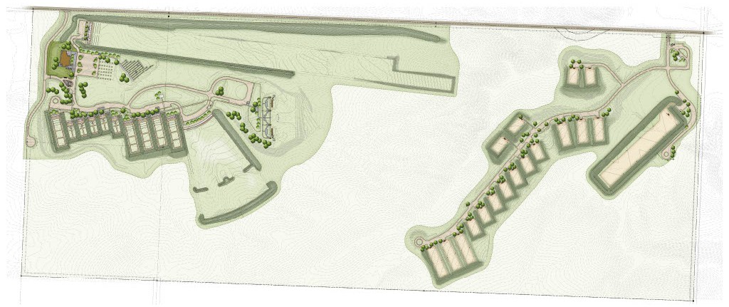 A drawing shows the layout of the Pete Lien and Sons Shooting Sports Complex. (Image courtesy of South Dakota Game, Fish and Parks)