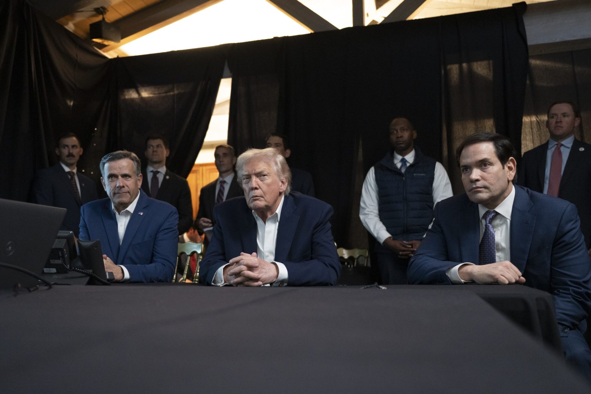 President Donald Trump monitors U.S. military operations in Venezuela, from Mar-a-Lago Club in Palm Beach, Florida, on Saturday, January 3, 2026. (Official White House Photo by Molly Riley)