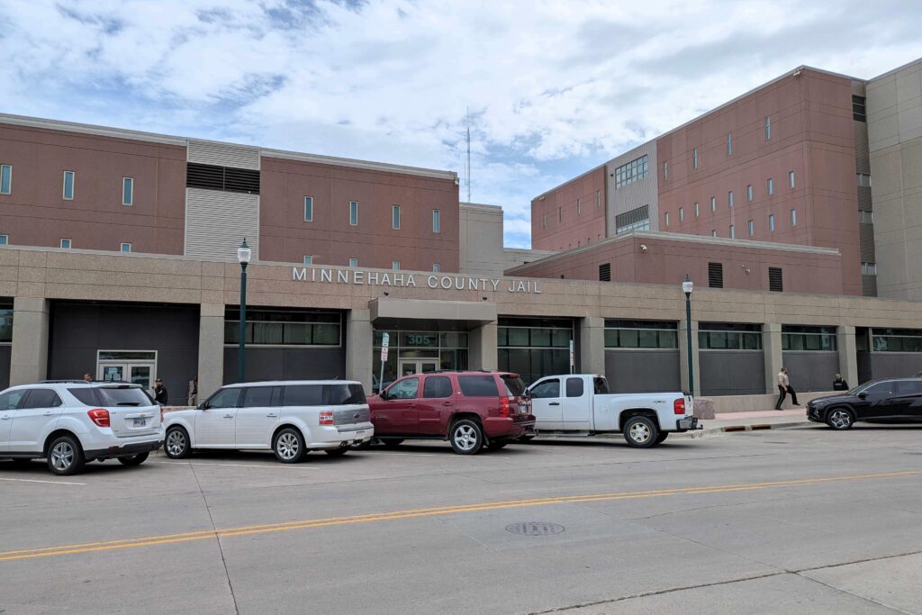 The Minnehaha County Jail in Sioux Falls on May 15, 2025. (John Hult/South Dakota Searchlight)