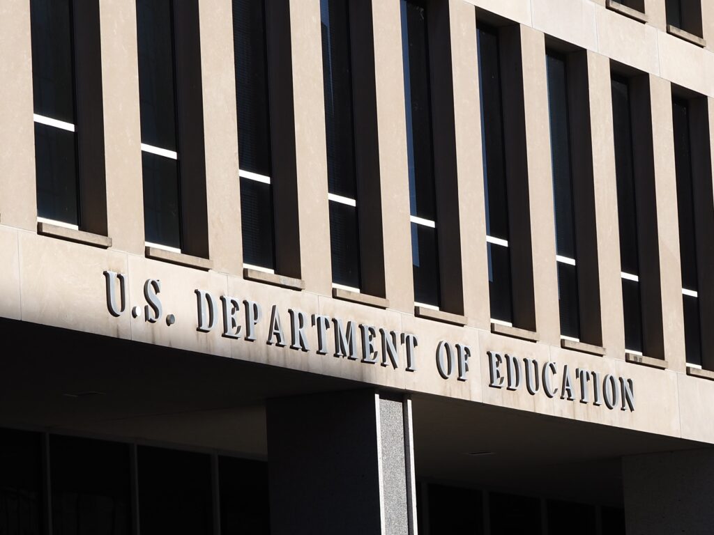 The Lyndon Baines Johnson Department of Education Building pictured on Nov. 25, 2024. (Photo by Shauneen Miranda/States Newsroom)