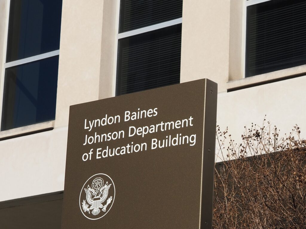 The Lyndon Baines Johnson Department of Education Building in Washington, D.C., in a file photo from November 2024. (Photo by Shauneen Miranda/States Newsroom)