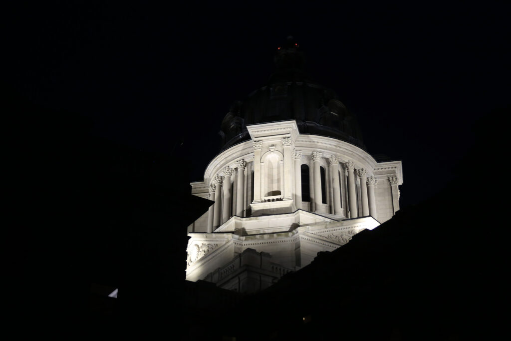 The South Dakota State Capitol at Pierre in December 2024. (Makenzie Huber/South Dakota Searchlight)