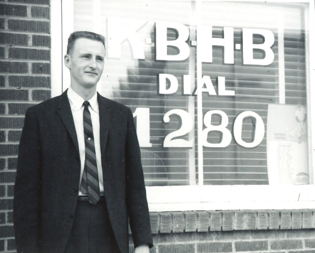Dana Caldwell outside the original KBHB studios Circa 1963
