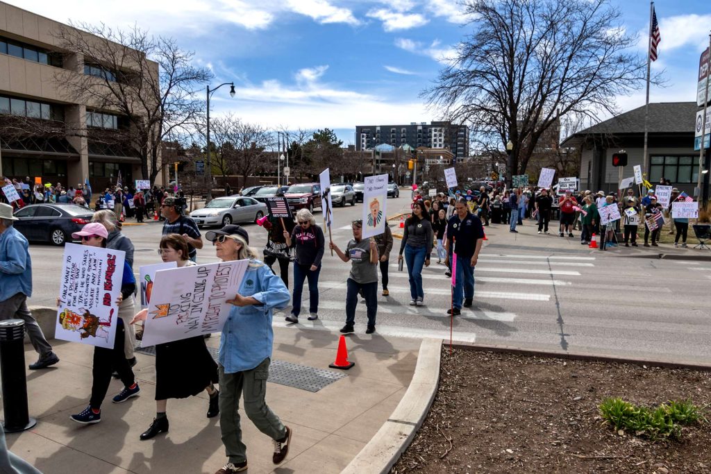 No Kings Day Protest 2026 in Downtown Rapid City. Photos by Dan Ray.