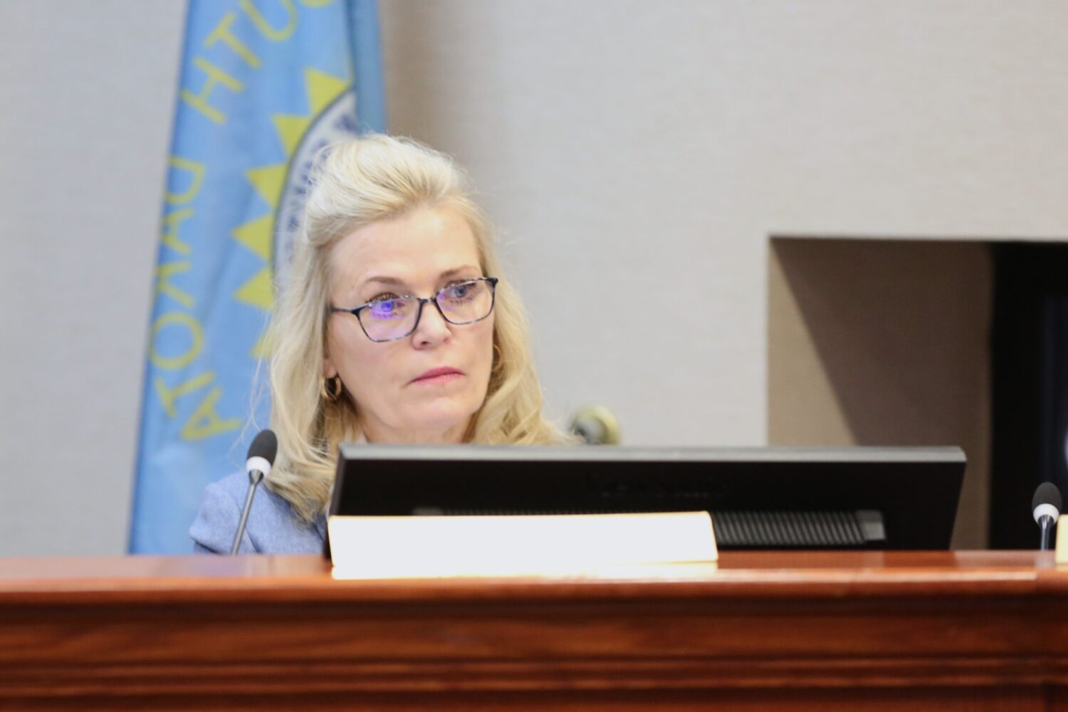 State Rep. Josephine Garcia, R-Watertown, listens to a presentation during a House Education Committee on Jan. 22, 2025, at the South Dakota Capitol in Pierre. (Photo by Makenzie Huber/South Dakota Searchlight)