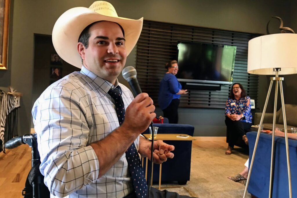 Billie Sutton, during his run for governor of South Dakota in 2018. (Courtesy of Kevin Woster)