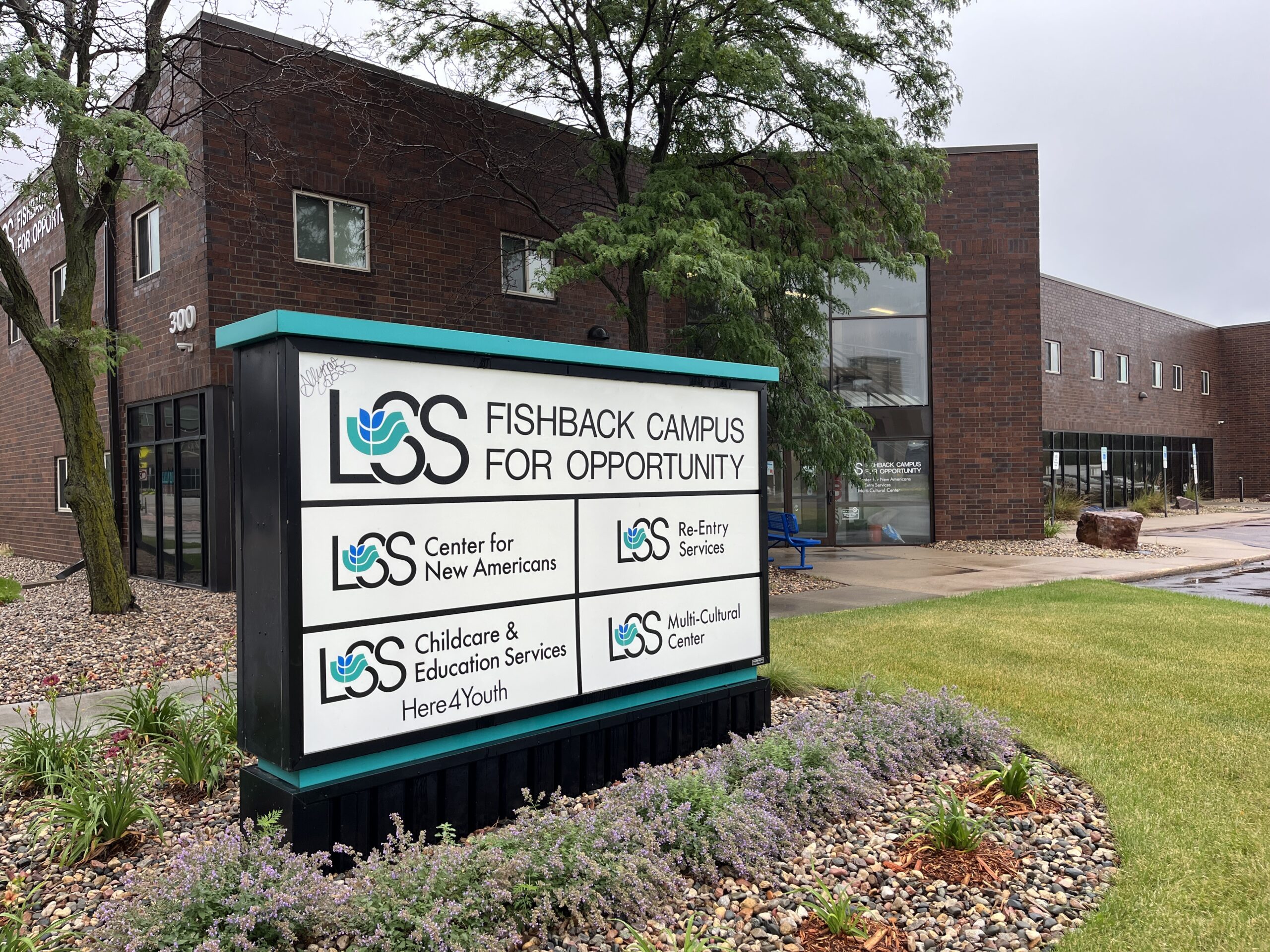 Lutheran Social Services offices in downtown Sioux Falls. (Makenzie Huber/South Dakota Searchlight)