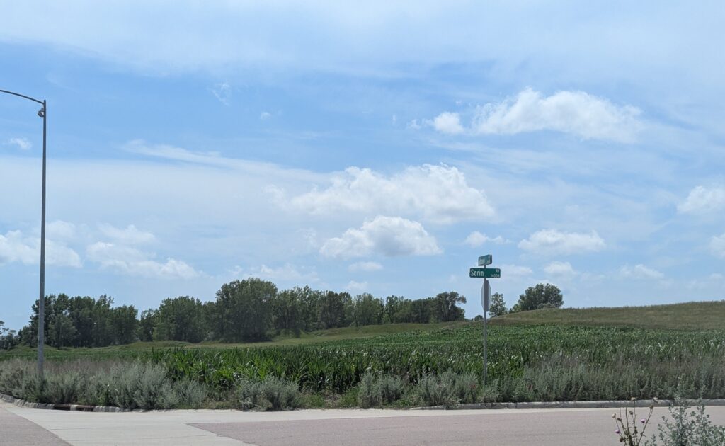 The northeastern Sioux Falls site selected by Gov. Larry Rhoden's administration for a new men's prison. (John Hult/South Dakota Searchlight)